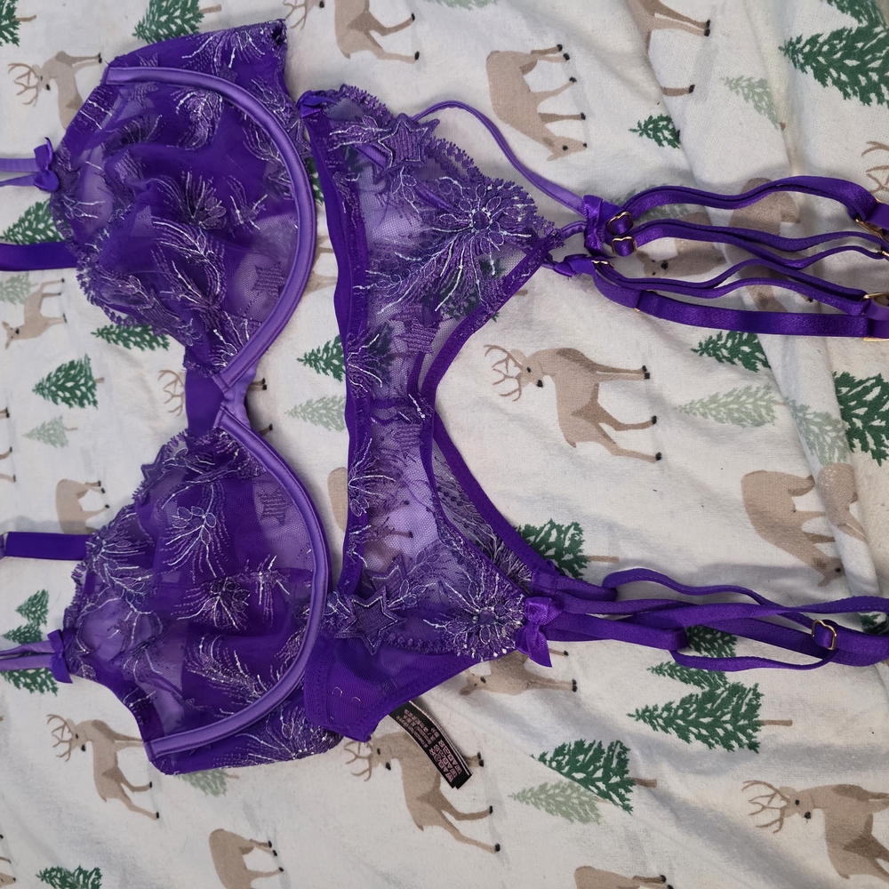 Victoria's Secret Purple Lace Bra Intimates Sleepwear
